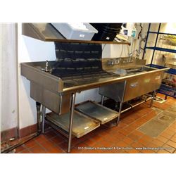 STAINLESS DISHWASHING SINK W/ SPRAYER