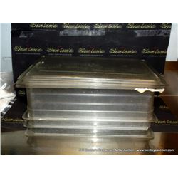 LOT: FOOD CONTAINER W/ LIDS 3X MONEY