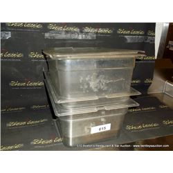 LOT: PLASTIC FOOD CONTAINERS 3X MONEY