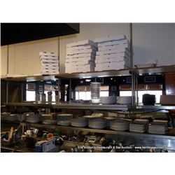STAINLESS SHELF UNIT W/ TICKET CLIPS
