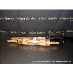 LOT: ROLLING PIN W/ MASHER 2X MONEY