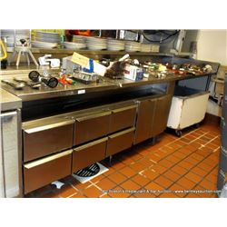 STAINLESS 2-DOOR/ 6-DRAWER COOLER PREP TABLE