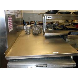RIGHT ANGLE STAINLESS TABLE 80" X 36"