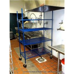 ----->PULLED BY LANDLORD<----- AMCO MOBILE WIRE SHELF UNIT