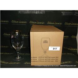 ----->PULLED BY LANDLORD<----- LOT: STELLA  ARTOIS BEER GLASSES 6X MONEY