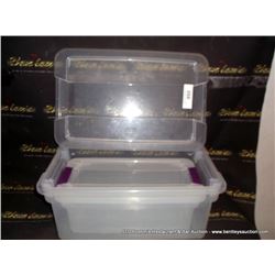 PLASTIC BIN W/ LID