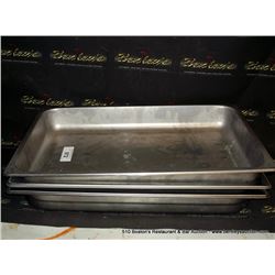 LOT: STAINLESS STEAMER TRAYS 3X MONEY