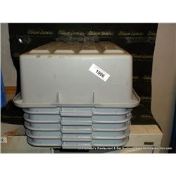 LOT: PLASTIC TUBS 6X MONEY