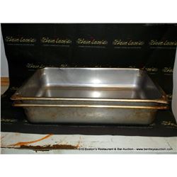 LOT: STAINLESS STEAMER TRAYS 2X MONEY