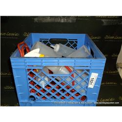 BIN: PLASTIC BOTTLES, EXTENSION CORD