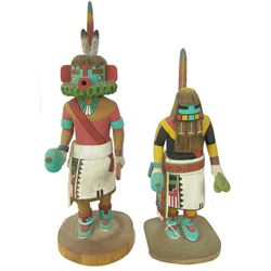 2 Hopi Kachina Carvings - T. Laban