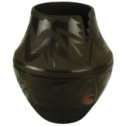 San Ildefonso Pottery Jar - Martha Apple Leaf