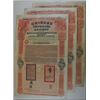 Image 1 : Chinese Imperial Railway 1907 5% £100 Canton-Kowloon Railway Bond Trio.