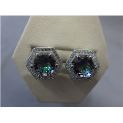 Brand new Mystic & White Topaz earrings