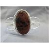 Image 1 : Natural Obsidian cuff bracelet