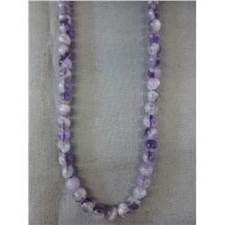 Hand-Tied - Genuine Amethyst Bead Necklace