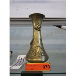 Vintage art nouveau brass vase