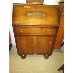 Vintage wood secretary desk