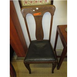 1920's Canadiana oak side chair