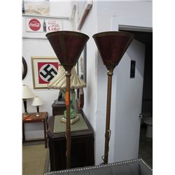2 Tall torchiere lamps