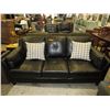 Image 1 : NEW - Black leather sofa