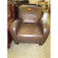 NEW - Brown leather theater style chair
