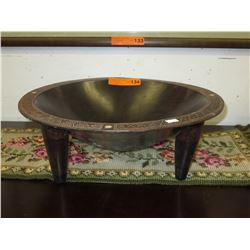 Wood South American footed bowl