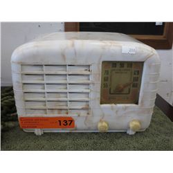 Vintage table radio with Bakelite case