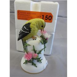 American Gold Finch porcelain bell