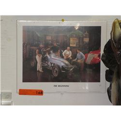 Unframed race car print "The Beginning"