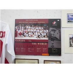 2002 Team Canada poster on board