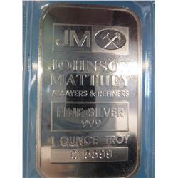 20 x .999 1 oz. Fine Silver Johnson Matthey Bars
