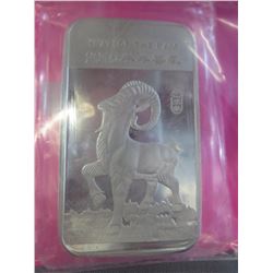 5 oz. 2015 Year of the Ram .999 Fine Silver Bar