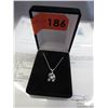 Image 2 : 14KT White Gold Foliate Style Diamond Pendant