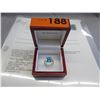 Image 2 : 10KT Yellow Gold Swiss Blue Topaz Ring
