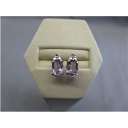 New ladies Diamond & Amethyst Studded Earrings