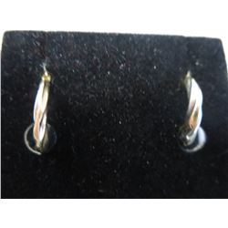 10KT 2-tone Gold Hoop Earrings