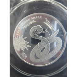 2013 Year of the Snake Silver Round