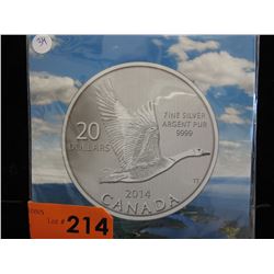2014 Canada .9999 silver Canada Goose $20.00 coin