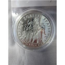 2013 50% Silver 10-Euro French coin.