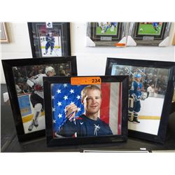 3 Autographed hockey photos