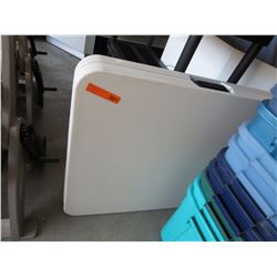 Folding 6 foot resin table - used