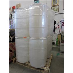 8 Food grade 300 kg drums with lids
