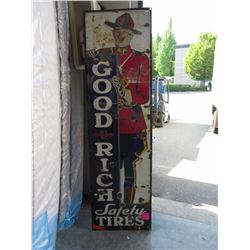RARE Vintage Porcelain GOODRICH Safety Tires Sign