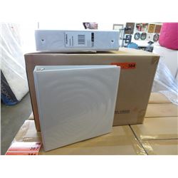 3 Cases of new white 2" round ring binders