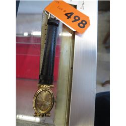 New - Ladies Diamond quartz watch w/ leather strap