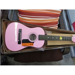 NEW - Children's acoustic guitar - pink
