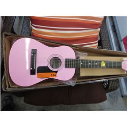 NEW - Children's acoustic guitar - pink
