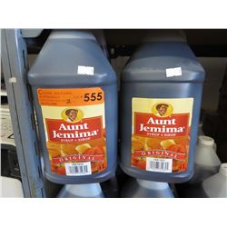 2 x 4 liter jugs of Aunt Jemima syrup