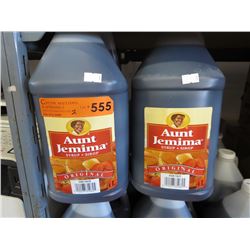 2 x 4 liter jugs of Aunt Jemima syrup